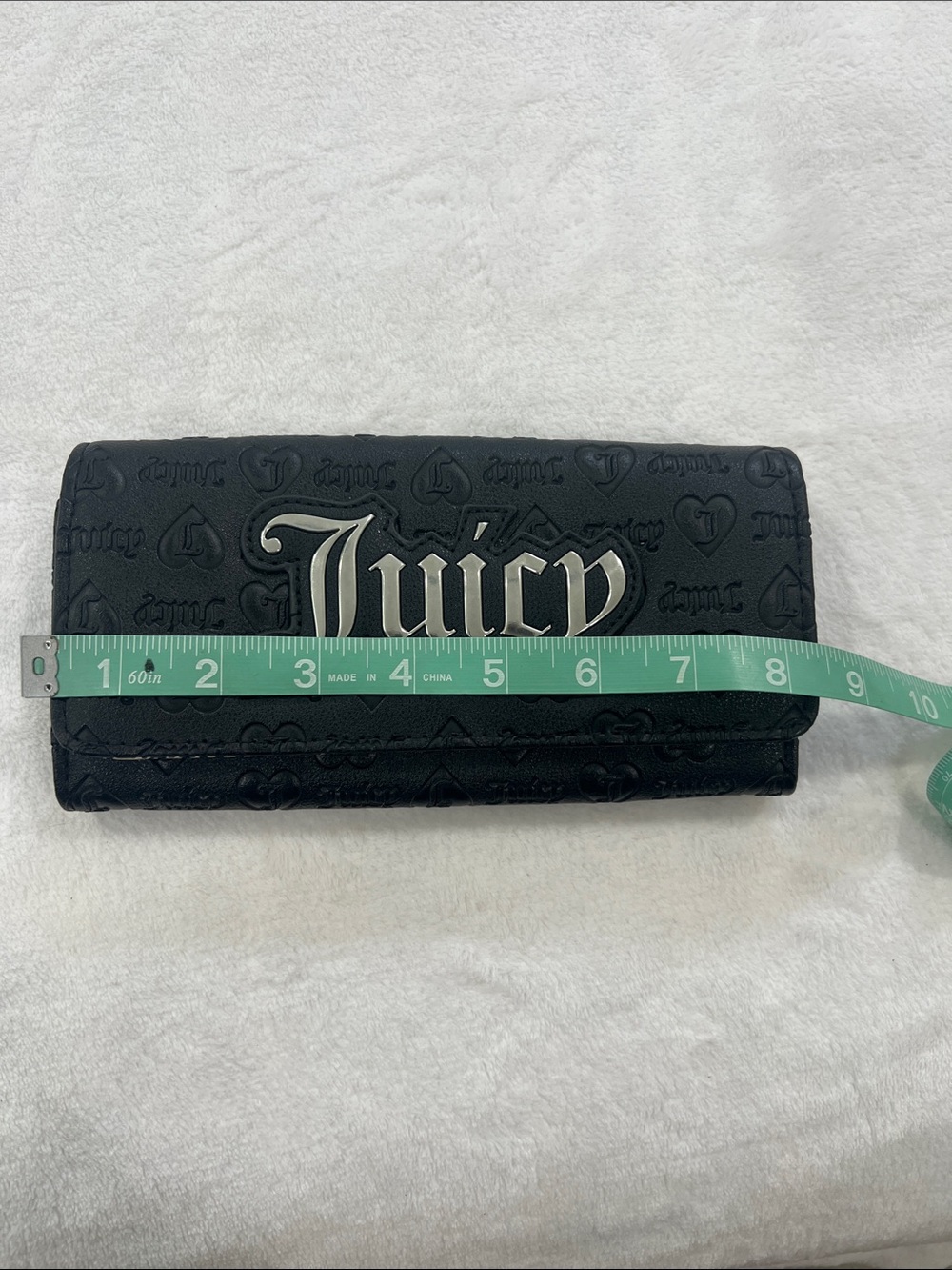 Juicy Couture Black Wallet & Card Holder Keychain Bundle Set - Picture 2 of 16